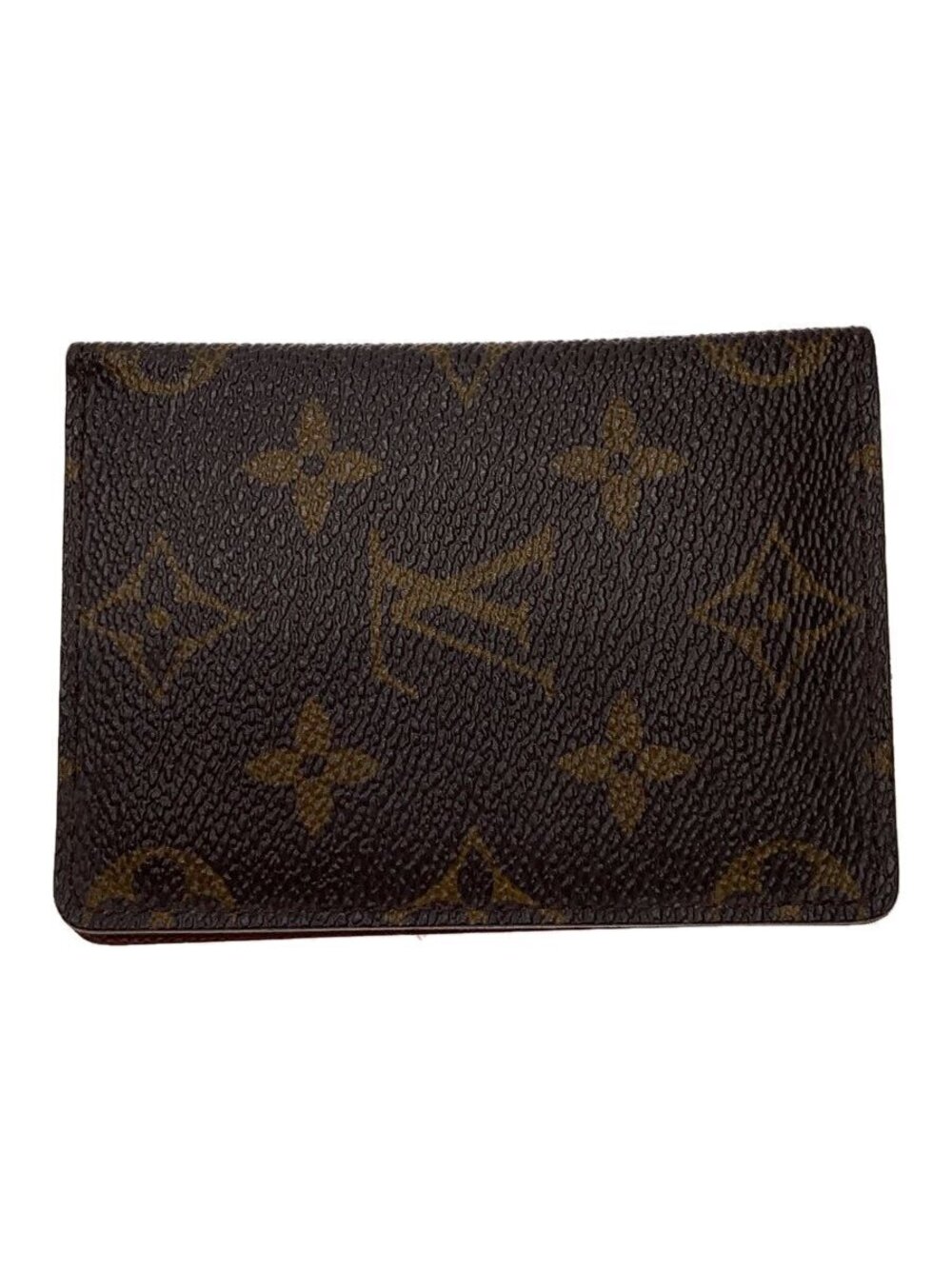 LOUIS VUITTON Porte Wallet Cartes Passe Vertical Monogram Canvas Brown